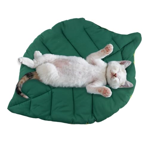 HACRAHO Cat Cooling Mat Pet Leaf Shaped Pad，Leaf Shaped Cotton Soft Warm Pet Pad Blanket for Indoor Bed Couch Sofa Floors ...