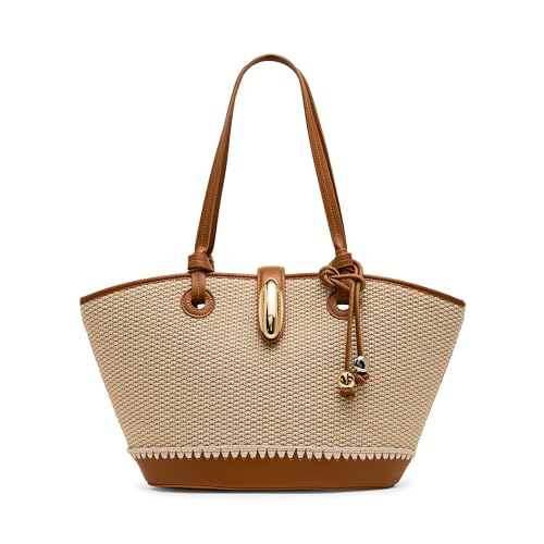 Steve Madden Bmarlin Tote Bag with Hardware, Light Natural
