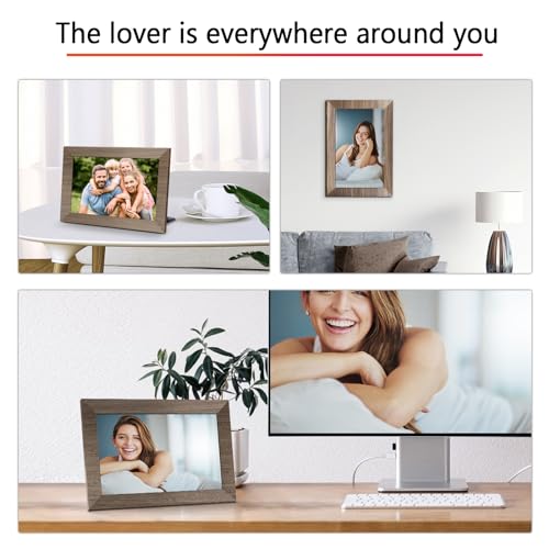 Canupdog WiFi Digital Picture Frame 10.1 Inch, IPS Touch Screen Smart Cloud Digital Photo Frame with 16GB Storage, Wall Mo...