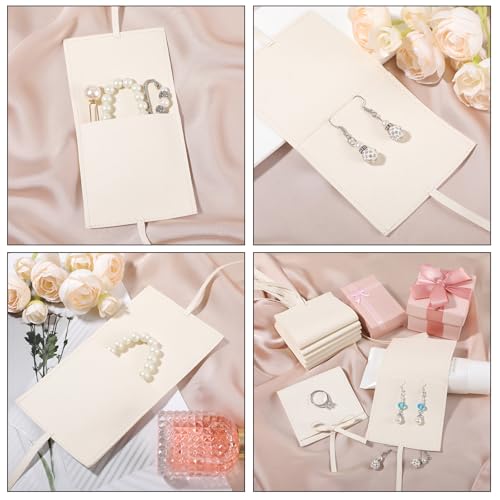 Ymapinc 8PCS Microfiber Jewelry Pouch, 3.15x3.15inch Jewelry Rolls, Luxury Small Gift Bags for Jewelry, Bracelet, Necklac...