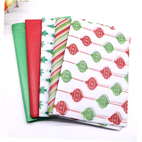 FOMIYES 50pcs Christmas Wrapping Paper Festive Flower Packaging Paper Versatile for Decorations Arts Crafts Easy to Fold f...