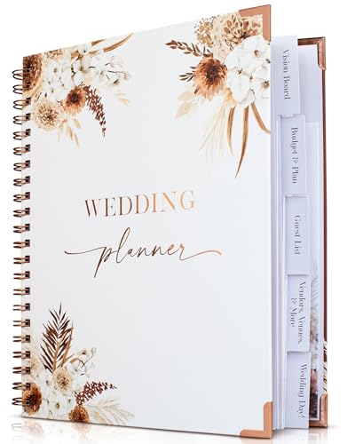 Beautiful Boho Wedding Planner Book and Organizer - Enhance Excitement and Makes Your Countdown Planning Easy - Unique Eng...