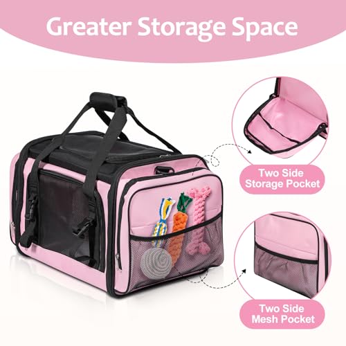 Large Cat Carrier, Pet Carrier, Dog Carrier for Small Dogs, Cat Carrier Soft, Collapsible Large Pet Carrier for Traveling ...