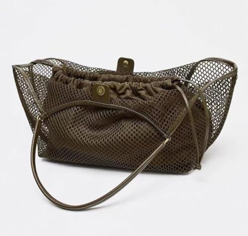 Large Mesh Hobo for Women Summer Beach Bag with Inner Bag Large Tote Elegant Purses for Vacation Travel