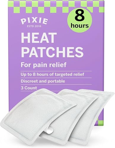Pixie Period Cramps Menstrual Pain Relief Heat Patches - Lower Abdominal & Back Ache Therapy - Natural Alternative to Lido...