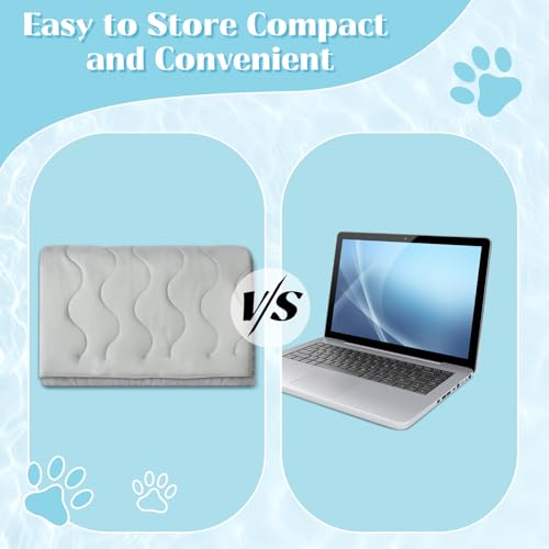 Dog Cooling Mat for Extra Large Dogs & Cats, Q-MAX>0.4 Breathable Cooling Crate Pad Indoor for Pet with Chill Cool Fiber, ...