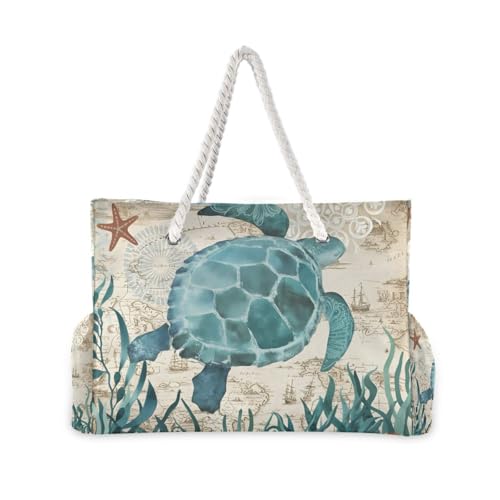 senya Large Beach Shoulder Bags Canvas Tote Water Resistant for Gym Travel Daily