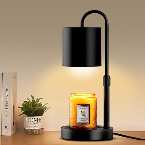 Briever Dimmable Candle Warmer Lamp with Timer, Height Adjustable Electric Candle Wax Warmer, Christmas Birthday Gifts for...
