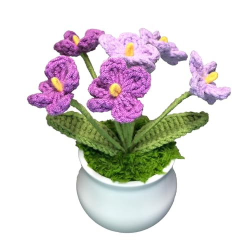 Joekaran Crochet Flowers Cute Small Flower, Self Care Gifts for Women Grandmother,Valentines,Birthday, Christmas Basket Gi...