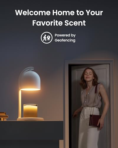 SwitchBot Smart Candle Warmer Lamp with Timer & Voice Control — Dimmable Flameless Candle Wax Melter, Matter-Enabled for A...