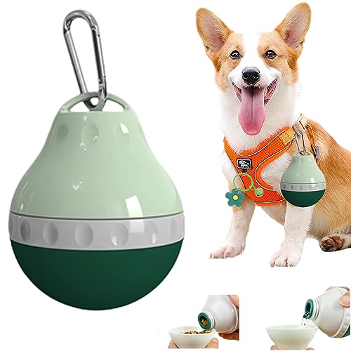 Dog Travel Water Bottle Detachable Bowl Leak Proof Portable ，Silicone Bottle Body，Collapsible and Suitable for Small Pets ...