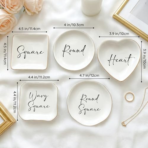 Becomate Personalized Floral Ring Dish, Custom Quote Jewelry Tray, Toile De Jouy, Botanical Wedding Gift, Anniversary or F...