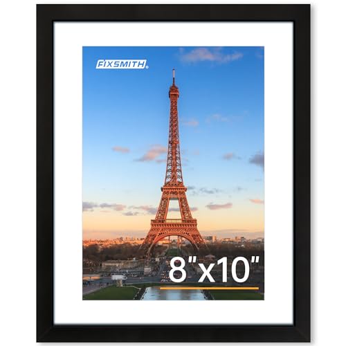 FIXSMITH 8x10 Picture Frame 1 Pack, Photo Frame with HD Plexiglass, Display Pictures 5x7 with Mat or 8x10 Without Mat, Pic...