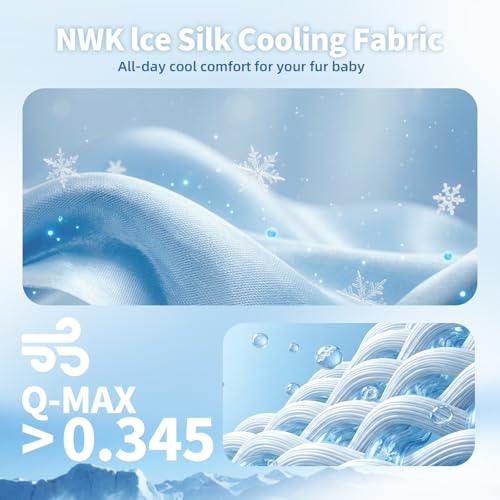 NWK Pet Cooling Mat -Q-Max>0.345 Ice Silk Cooling Mat for Dogs & Cats Portable & Washable Pet Cooling Blanket, Car Seats, ...