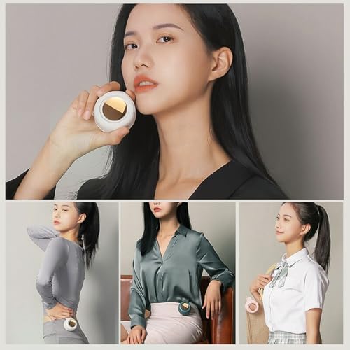 YAKINI Small Clip On Fan for Shirt, Portable Silent Mini Bladeless Electric Fans, 3-Speed Portable Mini Bladeless Fan Clip...