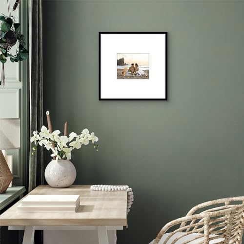 Americanflat 20x20 Picture Frame with Polished Plexiglass - Use as 8x10 Frame with Mat or Display 20x20 Photo Without Mat...