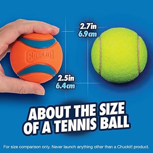 Chuckit! Ultra Ball Dog Toy with Chuckit! Cleaning Bucket, Bouncy Fetch Pet Toys For Dogs 20-60 lbs, Interactive Dog Toys,...