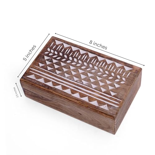 Great Birthday Gift Ideas Handmade Decorative Wooden Jewelry Box Jewelry Organizer Keepsake Box Treasure Chest Trinket Hol...