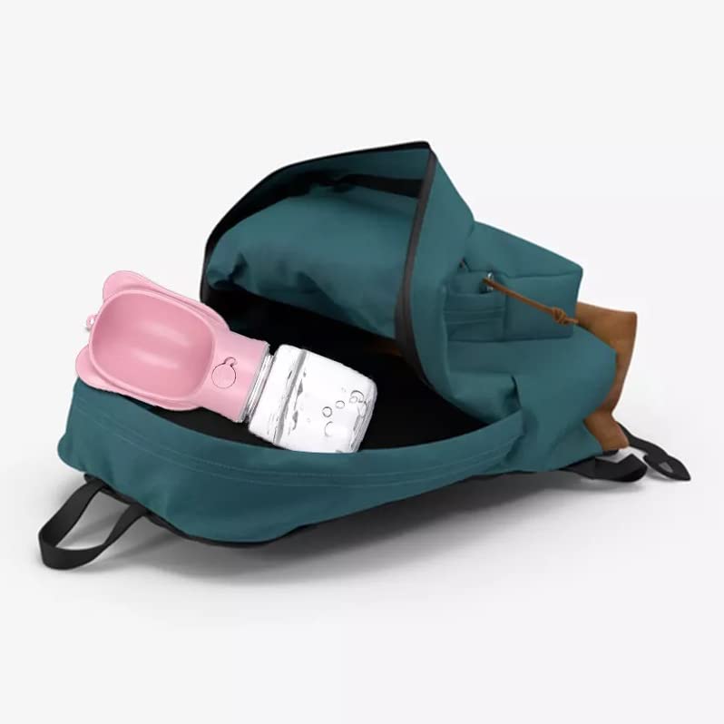 Pet Cat Puppy Dog Travel Water Bottle Dispenser with Food Container, Portable Dog Water Bottle for Walking Hiking Outdoor,...