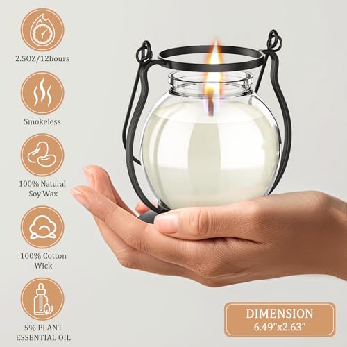 Scented Candles for Home, 3 Pack Retro Lantern Aromatherapy Candles for Home Scented, Lavender Candles Set, Soy Jar Candle...