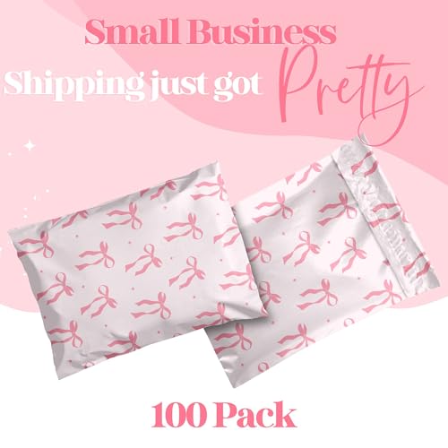 Pretty Package Store 6x9 Designer Poly Mailer 100 Pack Heavy Duty Waterproof Self Seal Shipping Bags for Small Business La...