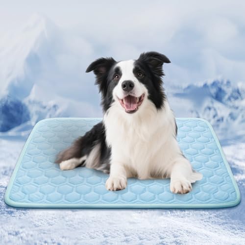 Mojonnie Dog Cooling Mat for Summer Self-Cooling Mat for Dogs & Cats Summer Outdoor Dog Pad Cooling Washable, Portable & N...