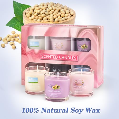 Lumispace Scented Soy Candle Gift Set, 100% Natural Soy Wax, Eco-Friendly, Hand-Poured, Relaxing Scented Candles for Home,...