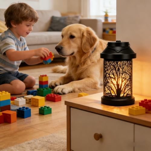 Candle Warmer Lamp - Vintage Candle Warmer Lantern with Timer & Dimming Function, Electric Candle Lamp Warmer Home Bedroom...