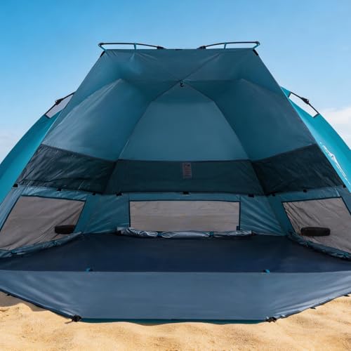 Three Bears Pop Up Beach Tent Sun Shade Shelter for 3-4 Person, UPF 50＋ UV Protection, Lightweight & Easy Setup Beach Shad...