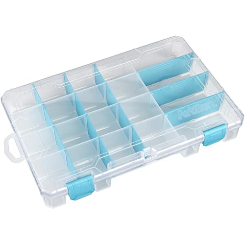 ArtBin 6944AG Medium Anti-Tarnish Box with 15 Removable Dividers, Jewelry & Craft Organizer, 1 Plastic Storage Case with A...