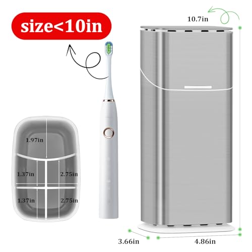GFWARE Electric Toothbrush Holders with Cover - Dustproof Tooth Brush Holder for Bathroom, Covered Toothpaste and Toothbru...