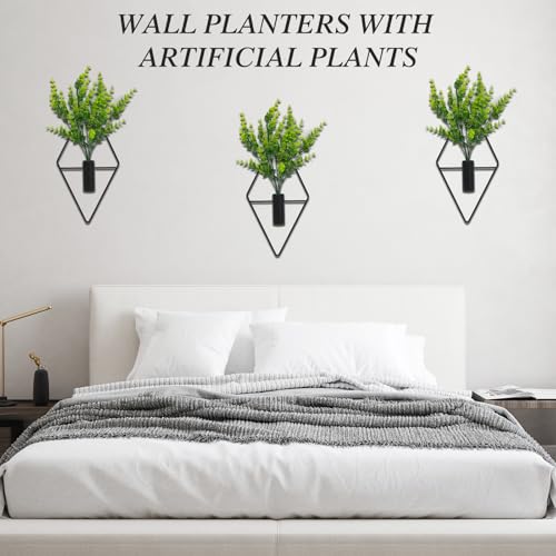 Neiteli 3 Pcs Wall Plants Artificial Decor,Boho Wall Decor,Home Office Living Room Wall Decor(Eucalyptus)