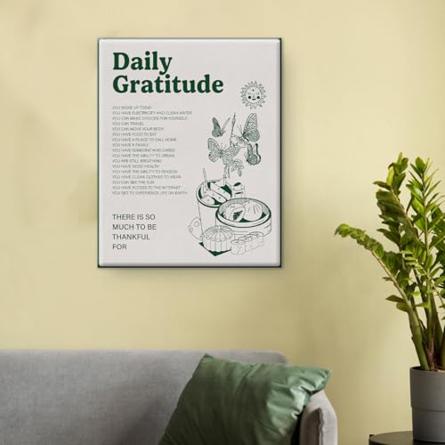 Inspirational Wall Art Green Boho Room Decor Aesthetic Home Kitchen Office Bedroom Cafes Wall Decor 8x10 Inch