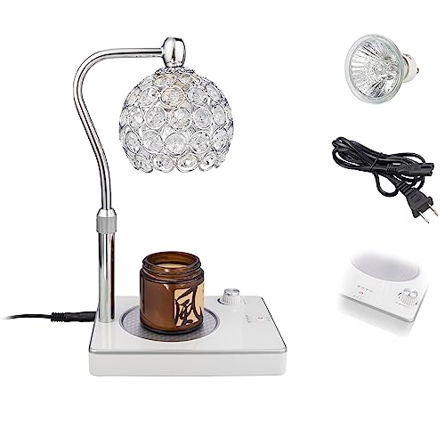 Elegant Style Fragrance Lamp, Height Adjustable Top Down Candle Warmer with Timer, Electric Wax Warmer for Home Office Chr...