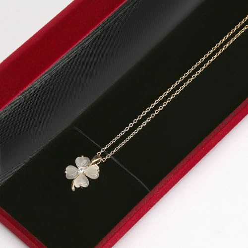 KUKUVR 2 Pieces Velvet Necklace Bracelet Gift Box, Jewelry Long Bracelet Holder case, Chain Display Storage Box for Women ...