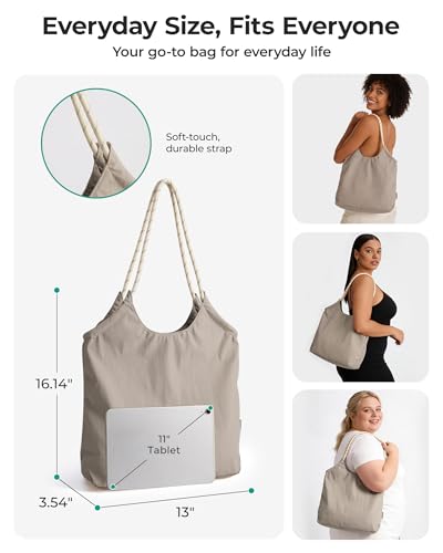 BAGSMART Beach Bags for Women, Beach Tote Bag Beach Bag with Zipper Travel Tote Bag for Women Sandproof Swim Pool Bag | Pa...