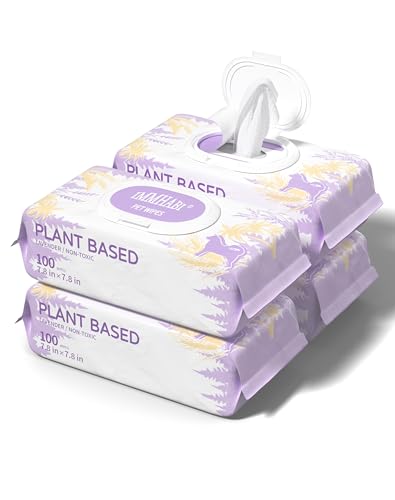 IMMHABI 400 PCS Pet Wipes for Paws and Butt Hypoallergenic Pets Cleansing & Deodorizing Anal Gland Hygienic Puppy Wipes fo...
