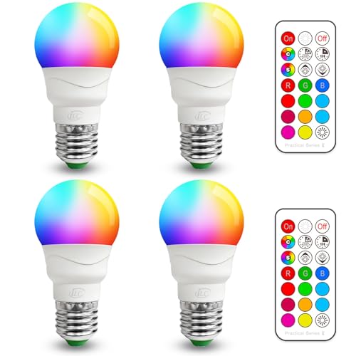 ILC RGB LED Color Changing Light Bulb, 40W Equivalent, 450LM, 2700K Warm White 5W E26 Screw Base RGBW, Flood Light Bulb- 1...