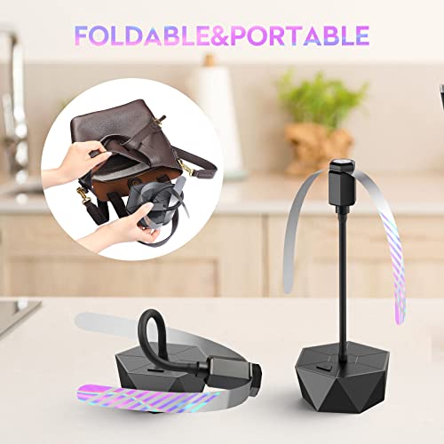PIMAG Fly Fans for Tables, Fly Repellent Fan Outdoor Indoor Keep Flies Away, Fly Repellent Fans for Tables with Holographi...