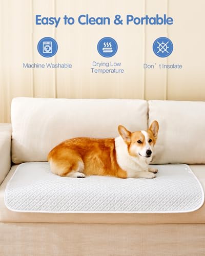 TIMSUNBER Dog Cooling Mat - Instant Cooling Pet Bed for Dogs & Cats, 6-12°F Drop, Non-Toxic & Machine Washable, Anti-Slip ...