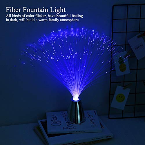 Fiber Optic Lamp, LED Colourful Changing Centerpiece Sensory Multicolor Light Fountain Ice Calming Mood Bedroom Nightlight...