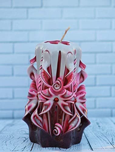 Handmade Carved Candle - Surprise Gift for Her - Decor Birthday Halloween Thanksgiving Christmas - Spiritual Living Room H...