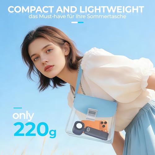 Handheld Air Conditioner with Ice Cooling Plate, Turbo Portable Fan, Super High Speed Personal Fan that Blows Cold Air, 50...