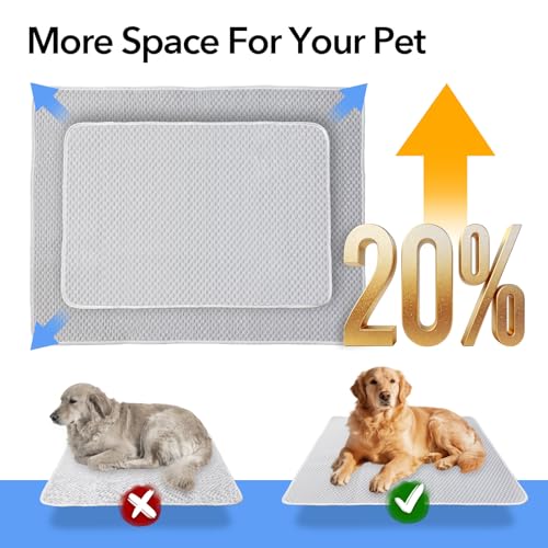 GooCare Dog Cooling Mat XL 60"x40" for Giant Dogs, Q-Max>0.4 Ice-Silk Fabric, Thick & Non-Slip, Washable & Waterproof, Por...