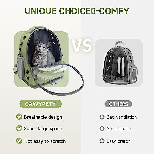 Cawypety Cat Backpack Carrier, Breathable Cat Carrier Large Space Bubble Pet Backpack for Kitty Small Dog up to 15lbs, Tra...