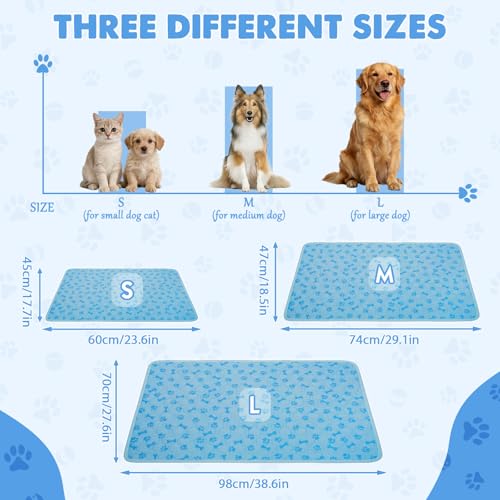 SHEJIZE Cooling Dog Mat, Q-Max>0.4 Breathable Cooling Pad for Dogs, Washable Dog Crate Mat, Non-Slip Dog Cooling Bed for I...