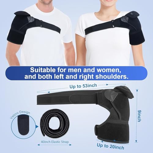 Telepepe Cordless Shoulder Heating Pad, Heated Shoulder Brace for Rotator Cuff Frozen, 3 Heat Levels, 3000mAh Rechargeable...