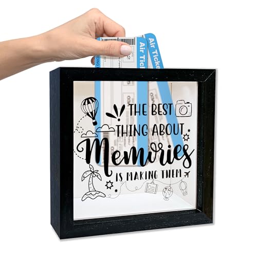 Honeymoon Fund Box, Wedding Money Shadow Box with Slot, The Best Thing About Memories is Making Them, Honey Moon Gifts for...
