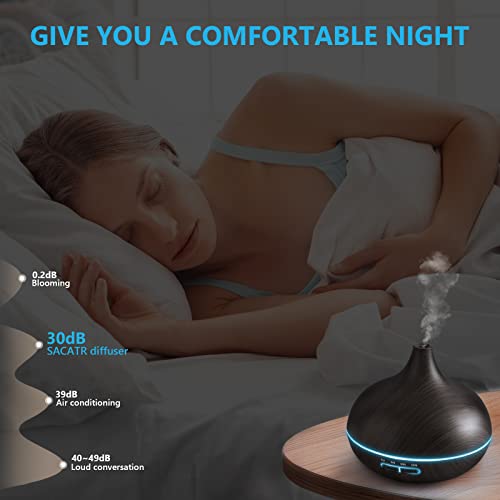 Diffusers for Essential Oils Large Room, 550ml Essential Oil Diffusers with Remote Control, Ultrasonic Oil Diffuser with T...