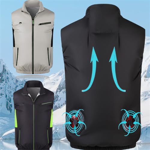 YAMIELO Japanese Cooling Vests for Hot Weather, Air Conditioned Jacket for Men & Women